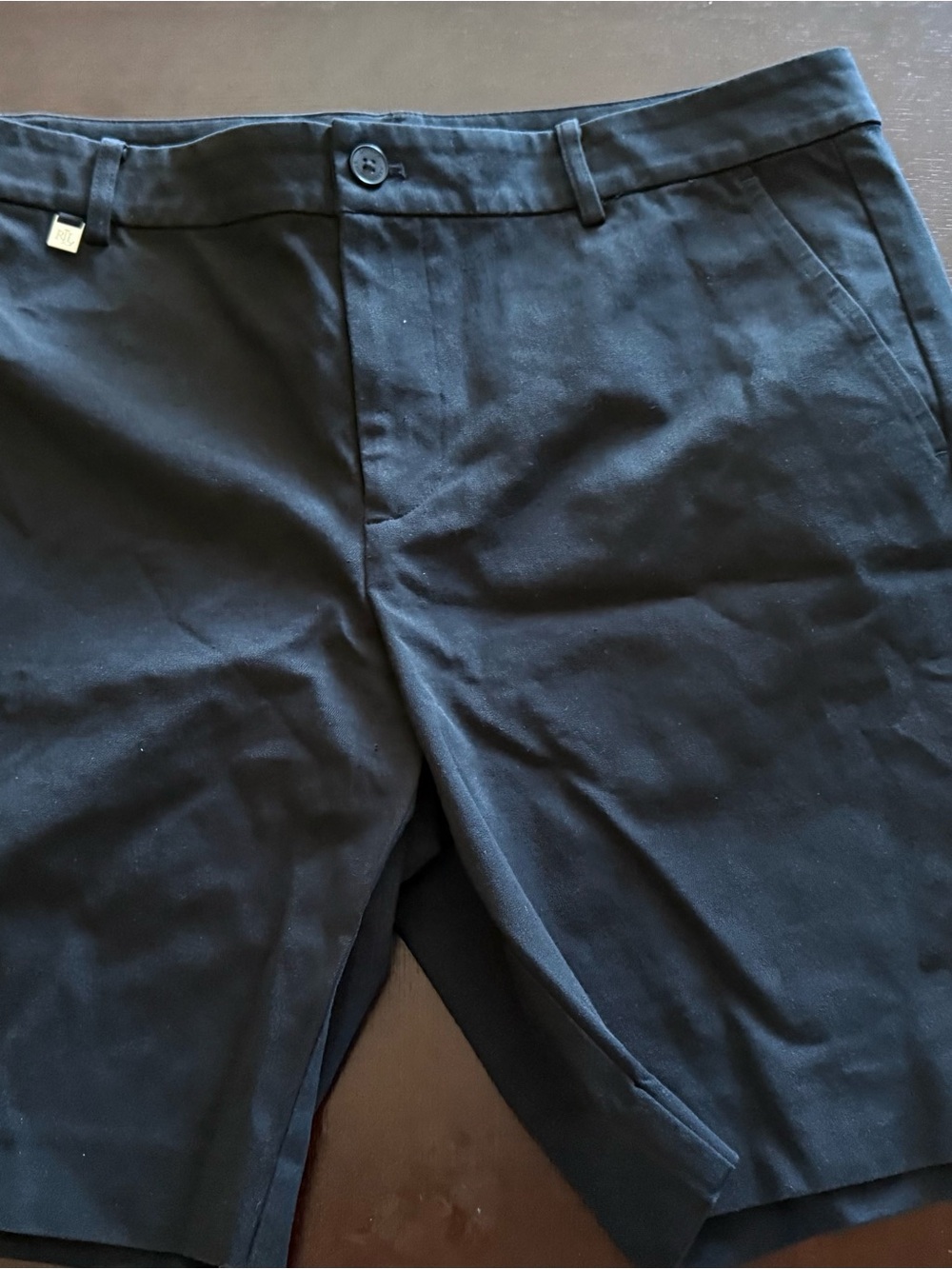 Lauren Ralph Lauren Black Dress Shorts with RL Buckle